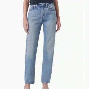 AGOLDE 90's Pinch Waist High Rise Straight Jeans in Infinite, size 31